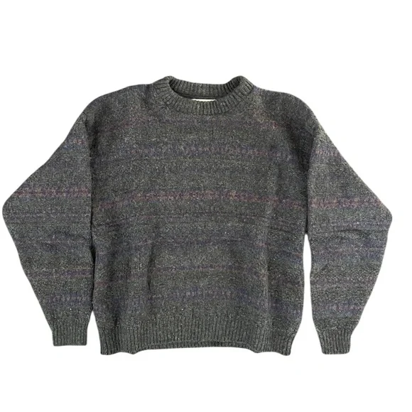 Vintage Eddie Bauer Wool Blend Sweater Men’s Large Made in USA, Heathered knit - Picture 1 of 5